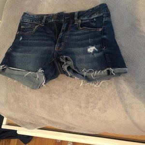 American Eagle Hi-Rise Shortie Jean Shorts